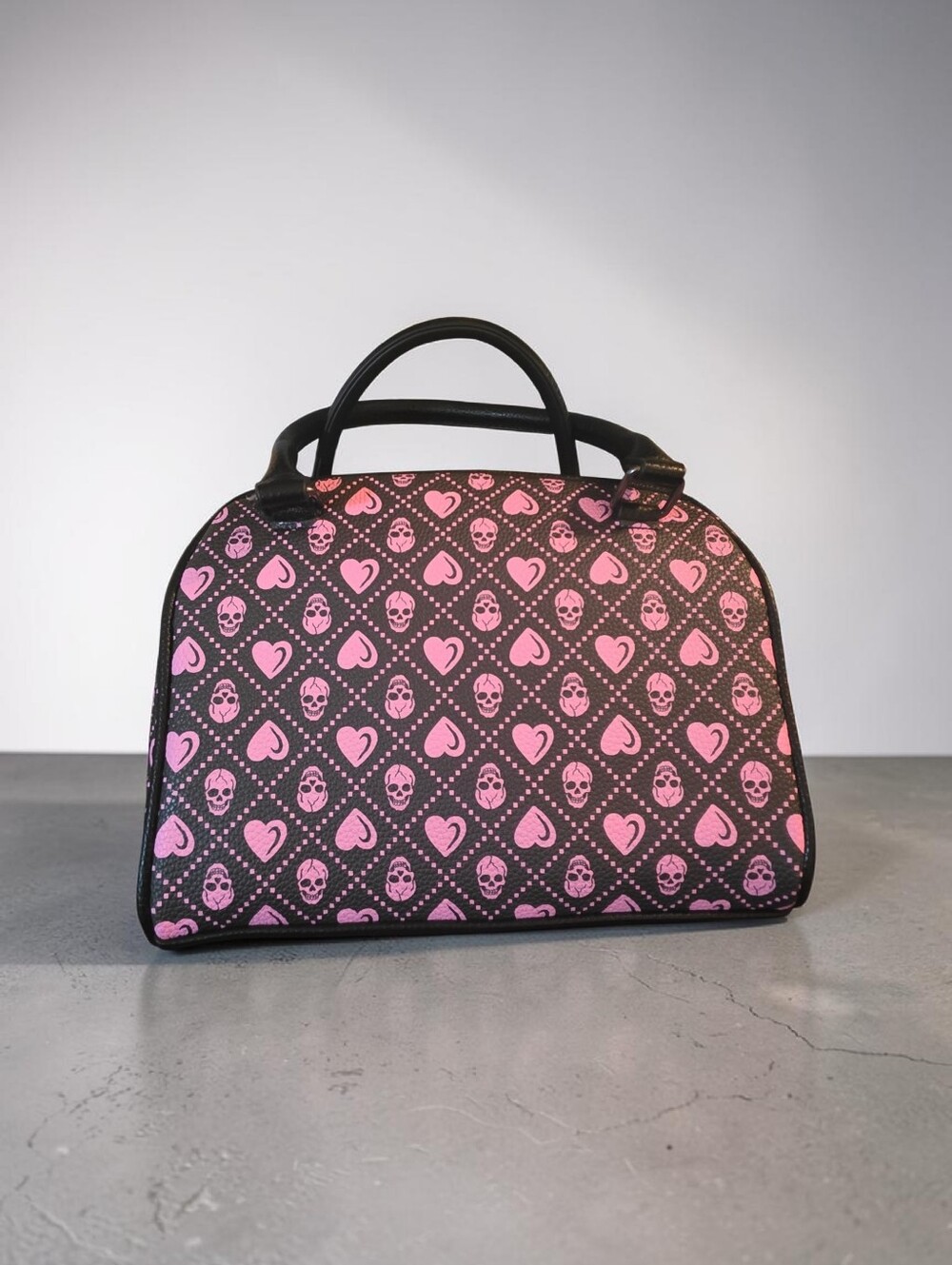 ED HARDY SM Pink Skull & Crossbones Satchel Handbag - Picture 2 of 11